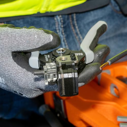 Klein Tools 11069S Automatic Solar Wire Stripper, Precision Stripping for 6 to 12 AWG Solid and 8 to 14 AWG PV Electrical Stranded Wire