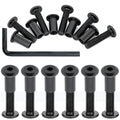 25 Pcs M8x35mm Black Furniture Bolt Cabinet Connector Screws for Furniture - size: M8x35mm