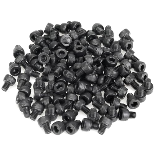105 Pieces M4 x 5mm Socket Head Cap Screws, Thread Pitch 0.7mm, Sutemribor M4 Black Screws, 12.9 Grade Alloy Steel, Black Oxide Finish, Fully Threaded - size: M4 x 5mm, style: Socket Head