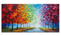 zoinart Colorful Oil Painting on Canvas, Abstract Landscape Wall Art | Texture Painting, Modern Wall Painting, Living Room Deco - color: YH-B203
