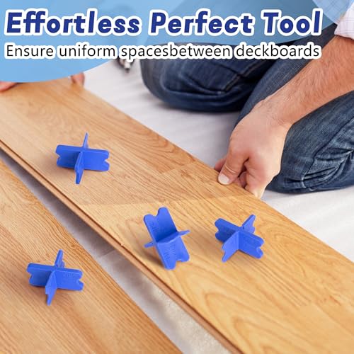 8 Pcs ABS Deck Spacer Tool, 4 Thicknesses Blue Deck Board Spacers - color: Blue-8