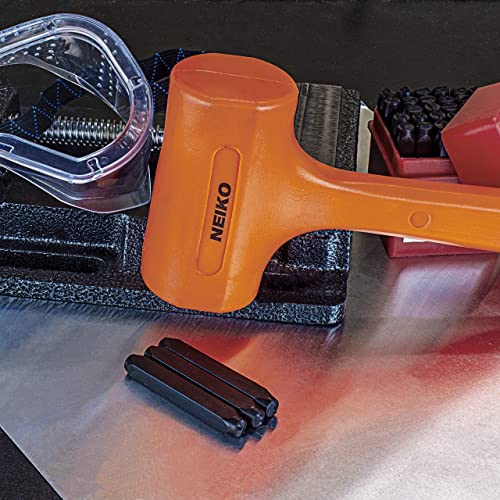 NEIKO 02847A 2 LB Dead Blow Hammer, Neon Orange | Unibody Molded | Checkered Grip | Spark and Rebound Resistant - size: 2 Pound, style: Dead Blow