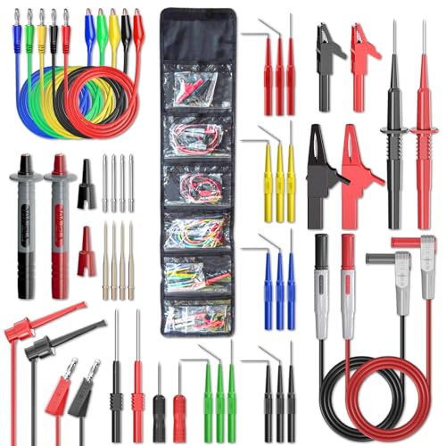 Goupchn 47PCS Multimeter Test Leads Kit with Replaceable Probes Set - style: 47PCS