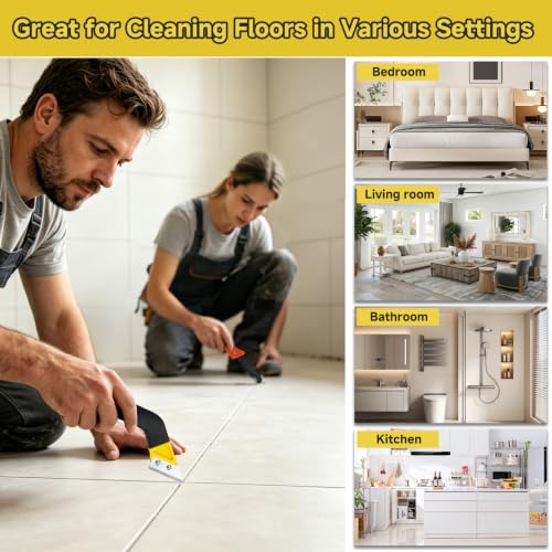 Grout Removal Tool Kit – 33Pcs Tile Caulk Scraper Set with Carbide Saws, Ergonomic Handle & Multi-Shape Blades for Efficient Bathroom, Shower & Kitchen Floor