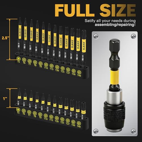 Tamper Proof Torx 25-Piece Bit Set: T4-T40 | Torx Security Bits - size: 25-Piece