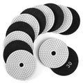 WORKEASE 4 Inch Diamond Polishing Pads Wet/Dry 12PCS, 30 Grit Diamond Sanding Pad, Granite Stone Concrete Marble Rock Countertop Quartz Polish Pad - size: 4 Inch 30 Grit