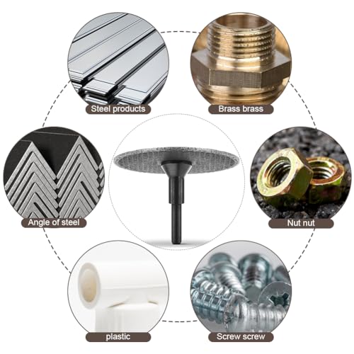 5Pcs Cutting Wheel for Drill,with 1/4 Stem Mandrel,Sturdy Replacement Cut Off Wheel Set for Die Grinder,Metal Cutting Discs for Cutting Steel,Bronze,Brass,Nut,Bolt,Screw,Copper