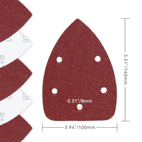 50 Pcs 120 Grit Mouse Sandpaper, Aluminum Oxide Mouse Sanding Pads - size: 120 Grit