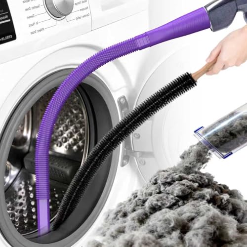 Sealegend 2 PCS Dryer Vent Cleaner Kit, Dryer Lint Vacuum Attachment&Brush - color: Purple