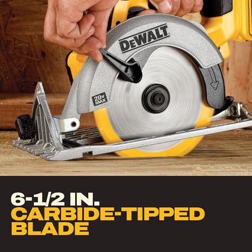 DEWALT 20V MAX 6-1/2-Inch Circular Saw Kit, with 5.0-Ah Battery and Charger (DCS391P1)