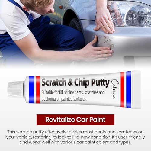 Calvana Clean Mixing Disposable Paper Kit for Body Fillers, Fiberglass, Resins, Putties, Touch-Up Paint, Includes 2 Scratch Repair Putties, Plastic Scraper, Gloves, 8.27 x 9.84 in, 80 Sheets Total - size: 2Pack+2Set Mixing Board