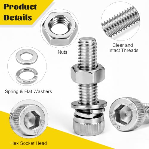960PCS M2.5 Screws Nuts Assortment Kit, M2.5x4/6/8/10/12/16/20/25 mm - size: SS M2.5 960pcs