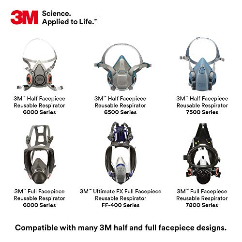 3M P100 Advanced Respirator Filter 2297, NIOSH Approved, 1 Pair