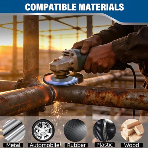 BURMONG 30PCS Flap Disc for Angle Grinder 4-1/2" - 40/60/80/120 Grit T29 Zirconia Abrasive Grinding & Sanding Discs, 7/8 Inch Arbor, for Metal, Wood & Stainless Steel Finishing (40+60 Grit Set)