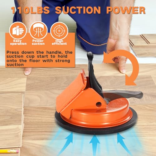 REXBETI Floor Gap Fixer Tool, Plank Gap Repair Kit, Heavy Duty Suction Cup - size: 3