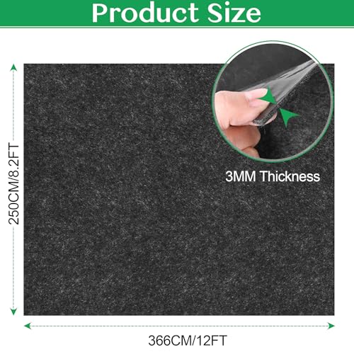 ToLanbbt Outdoor Storage Shed Floor Mat, 12 x 8.2 FT Waterproof Carport Mat, Washable Furniture Pad with Non Slip Backing for Dust, Oil, Protection, Storage Shed Not Included - size: 12 x 8.2 FT