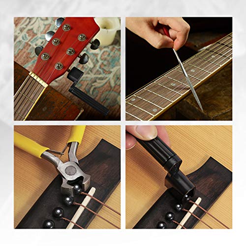 MIFOGE 45Pcs Guitar Repairing Maintenance Tool Kit with Carry Bag