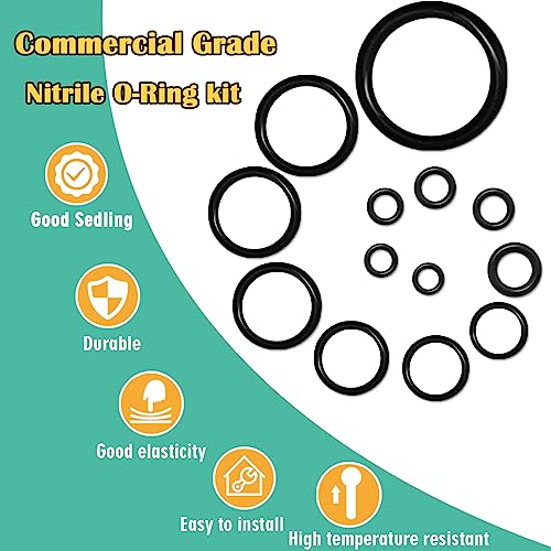 XBVV 1020 Pcs O Ring Kit 20 Size Nitrile Rubber O Ring Assortment Set for Car Auto Vehicle Repair Faucet Plumbing Air or Gas Sealing Connections Resist Oil and Heat