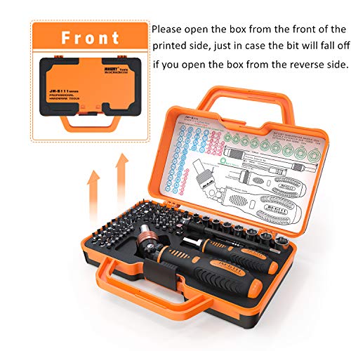 Precision Ratchet Screwdriver Set, JAKEMY 69 in 1 Household Screwdriver Home Repair Tool Kit, Disassemble Magnetic Rotating Ratchet Screwdriver Kit for Furniture/Car/Computer/Electronics Maintenance - color: 6111 - 69 in 1