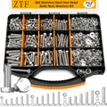 ZTF 752Pcs 304 Stainless Steel Hex Bolts Assortment - color: Silver
