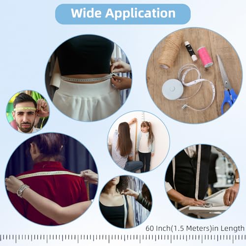 30 Pcs Tape Measure, Measuring Tape for Body 60 Inch, Retractable Tape Measure Fabric Measuring Tape, Retractable Fabric Small Tape Measure for Sewing Tailor Medical Craft Cloth