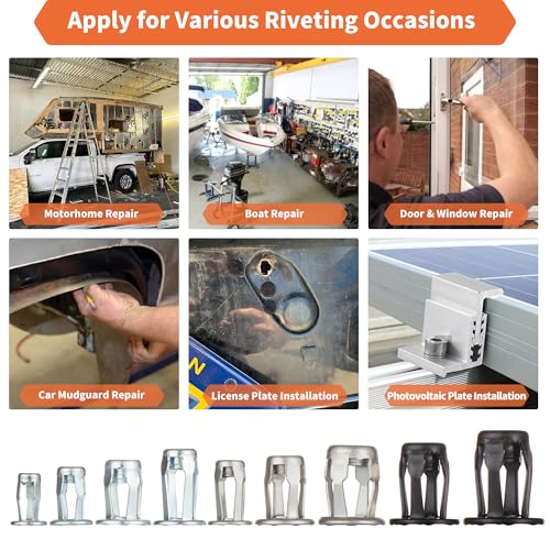 Jack nut Installation Tool Set Hand Thread Insert Jacknuts with Tool Kit - size: 1/4-20 Nuts 30PCS
