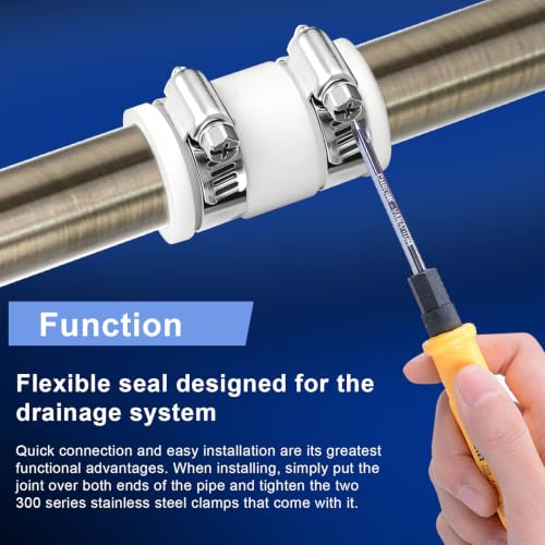 1056-075 3/4" Flexible PVC Condensate Coupling to Plumbing Condensate Pipe