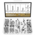 52 Pieces 1/4-20 x 1/2", 3/4", 1", 1-1/4", 1-1/2", Countersunk Head Socket Cap Screws Nuts Assortment Kit, 304 Stainless Steel, Fully Machine Thread - size: 1/4"-20, style: Countersunk Head