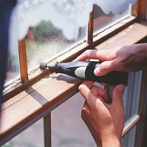 AUSTOR 132 Pieces Aluminum Oxide Sanding Drum Set with Free Box | Including 120 Pieces Drum Sander Sanding Sleeves,12 Pieces Drum Mandrels, for Dremel Rotary Tool