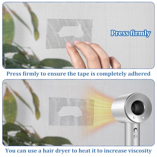 Black Window Screen Repair Tape 4" x 40FT Fiberglass Strong Adhesive - color: Black, size: 4in×40ft