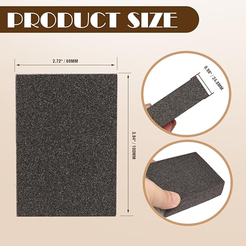 16pcs Sanding Blocks Assortment Kit, Sponge Sand Block Washable and Reusable, Wet & Dry Sandpaper Block for Wood Metal Drywall and Furniture Paint - 120/220 Grit - size: 120/220 Grits