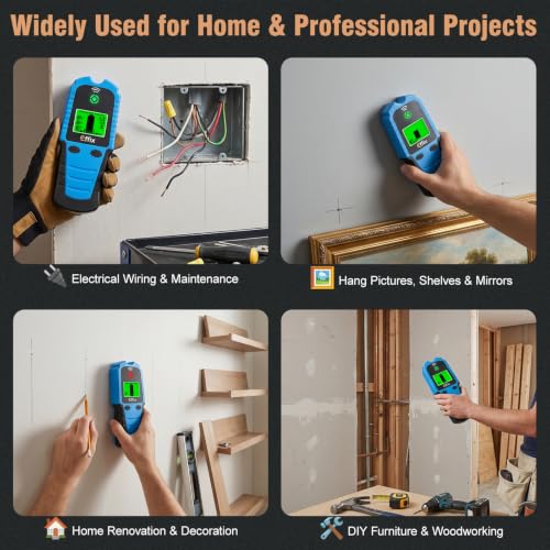 Effix Stud Finder Wall Scanner - 5 in 1 Electronic Stud Detector for Wood, Metal, AC Wire, Joist, Pipe Detection