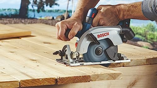 BOSCH GKS18V-22LB25 18V Brushless Blade-Left 6-1/2 In. Circular Saw Kit with (2) CORE18V 4 Ah Advanced Power Batteries - style: Blade-Left w/ Battery Kit