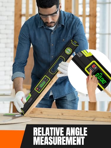 Mecurate 16-Inch Magnetic Digital Level, Electronic Angle Finder, ±0.1° - size: 16-Inch Digital Level