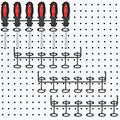 Ripeng 4 Pieces Pegboard Screwdriver Holder PegBoard Tool Holders, Black - color: Black