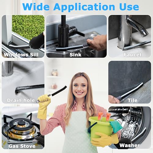 2026 NEW Ergonomic Anti-Slip Handle Grout Brush, 2Pcs Crevice Cleaning Brush, Hard Bristle Multi-Purpose Cleaning Tools, Small Cleaning Brush for Household Use Kitchen Bathroom, Right Hand - size: 2Pcs, style: Right Hand