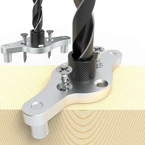 Floating Shelf Bracket Dowel Jig Kit - 1/2 Inch Drill Bit Included - Self-Centering Drill Guide for Hidden Shelf Brackets - DIY Woodworking Tool for Invisible Shelves and Mantels
