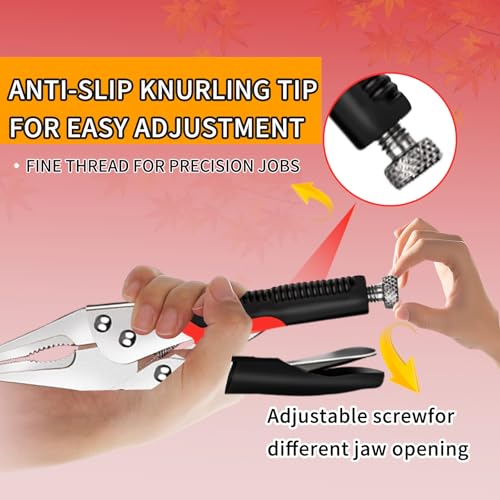 SUNBABA Locking Pliers Set, 6-Piece Vice Grips Pliers Set Long Nose 6-1/2”, 9-1/2” Curved Jaw 5” 7” 10” C-Clamp 6” Adjustable Screw