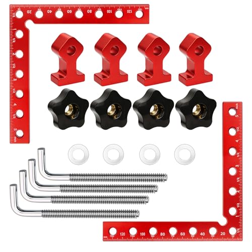 2PCS 90° Corner Clamps Woodworking, Aluminum 5.5" Right Angle Kit - size: 2pcs