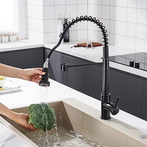 TIORIY Kitchen Faucet Head Replacement with 15 Adapters, 3 Modes Kitchen Faucet Spray Head Replacement, Pull Out Kitchen Faucet Sprayer Head Nozzle, Oil Rubbed Bronze, Plastic - color: Oil Rubbed Bronze, style: Blade Spray