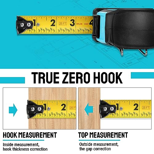 DURATECH 25FT Magnetic Double-Sided Tape Measure, Easy Read Measuring Tape - size: 25 FT, style: 2 Pack