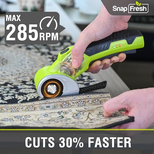 SnapFresh 4V Cordless Electric Scissors with 2.0Ah Battery & LED Light