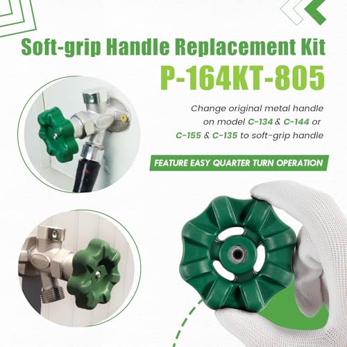 P-164KT-807 Rebuild Kit, Replace for P-164KT-807 P-164 Overhaul Kit, Include P-164KT-805 Soft-Grip Handle Kit, Fit for P-164 Original or Diamond Series Wall Hydrant - style: P-164KT-807