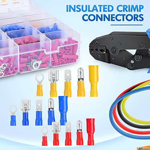 Nilight 840PCS Mixed Quick Disconnect Electrical Insulated Crimp Terminals - color: 840PCS Mixed Crimp Terminals