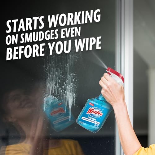 Windex Glass and Window Cleaner Spray Bottle, Packaging Designed to Prevent Leakage and Breaking, Surface Cleaning Spray, Original Blue Scent, 23 Fl Oz (Pack of 2) - size: 23 Fl Oz (Pack of 2), style: Trigger