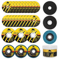 26 Packs Angle Grinder Cutting Flap Grinding Disc Wheel 4 1/2in Inches - 20 Packs 4.5"x1/4"x7/8" Cut off Wheels,3 Packs 4.5"x7/8" 60 Grit Flap Discs, 3 Packs 4.5"x1/25"x7/8" Grinding Wheels | 20 Packs 4.5"x1/4"x7/8" Cut off Wheels,3 Packs 4.5"x7/8" 60 Gri