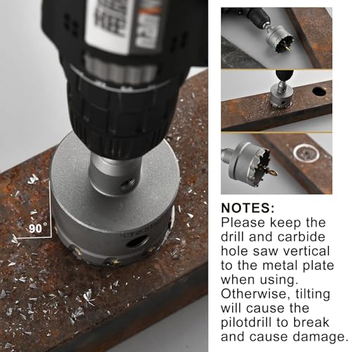 13PCS Carbide Hole Saw Kit for Metal(33/64'' to 2-1/8''),Heavy Duty Hole Cutter Drill Bits Set for Stainless Steel, Iron, Aluminum, Wood, Plastic - size: (33/64'' to 2-1/8'')-13PCS