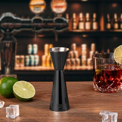 Briout Double Cocktail Jigger for Bartending, 2 OZ & 1 OZ, Flat Edge Black - color: Black, size: Flat Edge-1oz/2oz-1PC