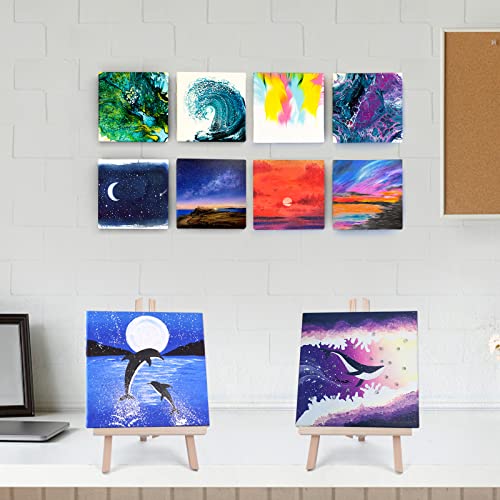 ESRICH Small Canvas Pack of 36, 5x5In Blank Canvases for Painting, Home Decor Projects - size: 5x5in-36 Packs