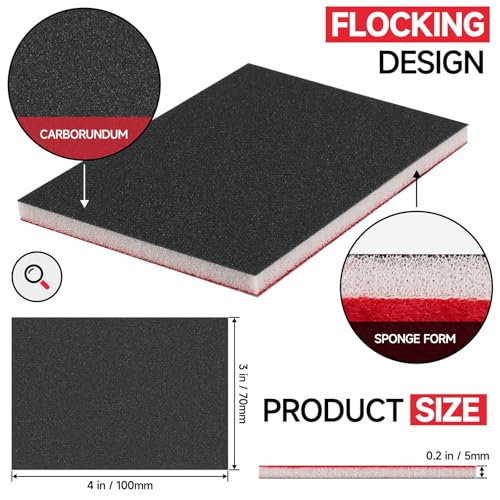 Shinboc 48 PCS Sanding Sponge, 180-3000 Grit Sand Paper Assortment Pack - style: Mix Grit 48Pcs